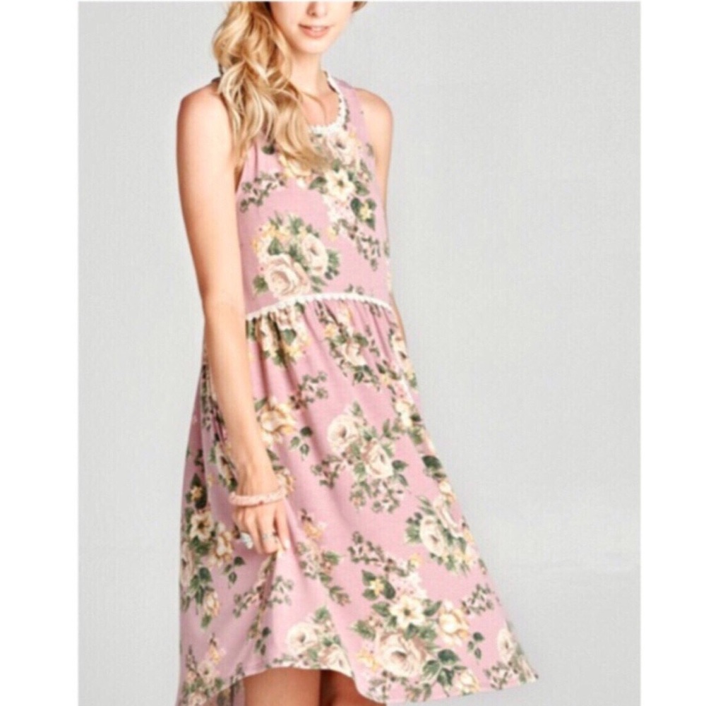 🎉HP 7/3-Vintage Print Badydoll Dress